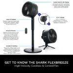 Shark FlexBreeze Cordless Table & Pedestal Fan (FA200IN) | 24 Hrs Battery - Image 10